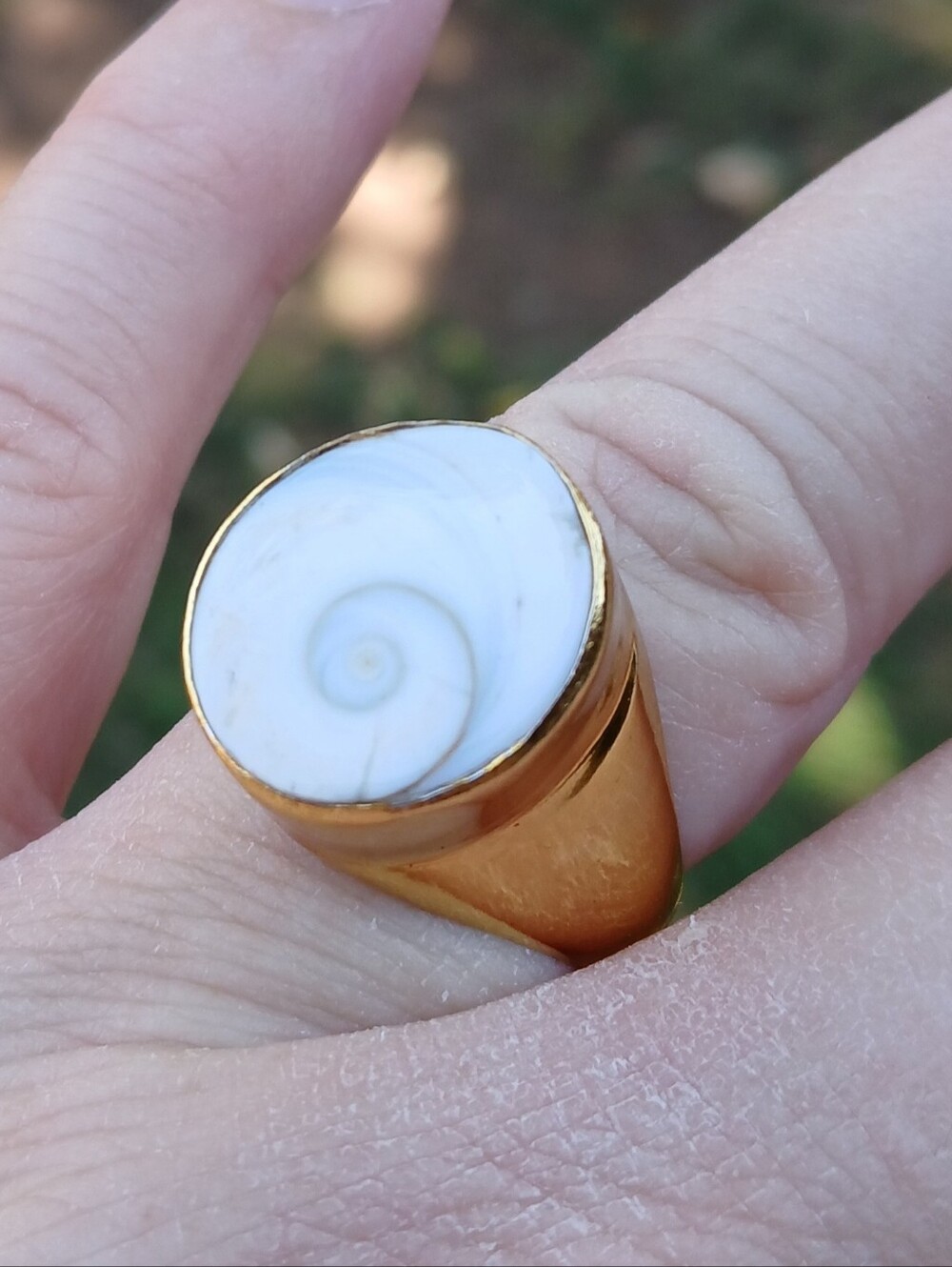 New Men's Shiva Eye Gold Plated Ring. 
